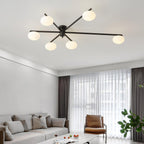 Metal Ceiling Light With Multiple Arms, 30-Inch Wide LED Fixture