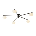 Metal Ceiling Light With Multiple Arms, 30-Inch Wide LED Fixture