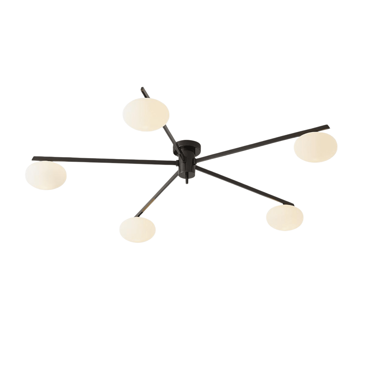 Metal Ceiling Light With Multiple Arms, 30-Inch Wide LED Fixture