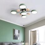 LED Ceiling Light With Multiple Arms And Circular Shades 24-Inch Fixture