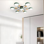 LED Ceiling Light With Multiple Arms And Circular Shades 24-Inch Fixture