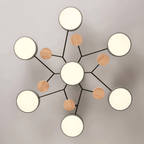 LED Ceiling Light With Multiple Arms And Circular Shades 24-Inch Fixture