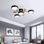 LED Ceiling Light With Multiple Arms And Circular Shades 24-Inch Fixture