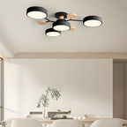 LED Ceiling Light With Multiple Arms And Circular Shades 24-Inch Fixture