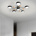 LED Ceiling Light With Multiple Arms And Circular Shades 24-Inch Fixture