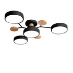 LED Ceiling Light With Multiple Arms And Circular Shades 24-Inch Fixture