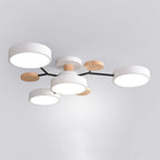 LED Ceiling Light With Multiple Arms And Circular Shades 24-Inch Fixture