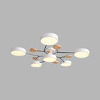 LED Ceiling Light With Multiple Arms And Circular Shades 24-Inch Fixture