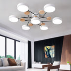 LED Ceiling Light With Multiple Arms And Circular Shades 24-Inch Fixture