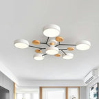 LED Ceiling Light With Multiple Arms And Circular Shades 24-Inch Fixture