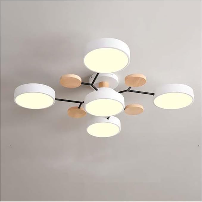 LED Ceiling Light With Multiple Arms And Circular Shades 24-Inch Fixture