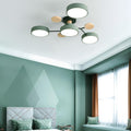 LED Ceiling Light With Multiple Arms And Circular Shades 24-Inch Fixture