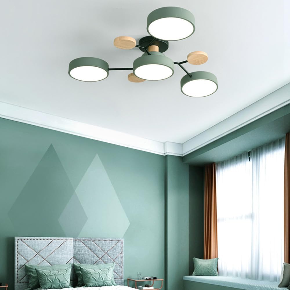 LED Ceiling Light With Multiple Arms And Circular Shades 24-Inch Fixture
