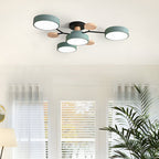 LED Ceiling Light With Multiple Arms And Circular Shades 24-Inch Fixture