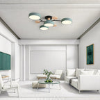 LED Ceiling Light With Multiple Arms And Circular Shades 24-Inch Fixture
