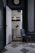 Multi-Lite pendant light close detail showing the slim ring frame around the hemisphere shade