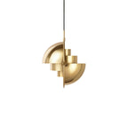 Multi-Lite pendant light close detail showing the slim ring frame around the hemisphere shade