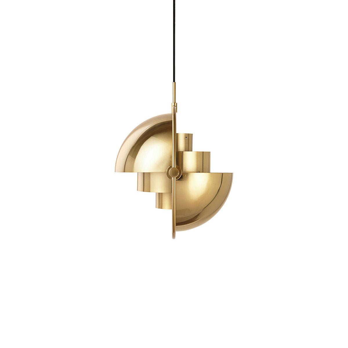 Multi-Lite pendant light close detail showing the slim ring frame around the hemisphere shade