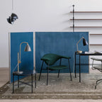 Multi-Lite pendant light arranged for sculptural indirect light in a living space