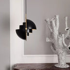 Multi-Lite pendant light arranged for sculptural indirect light in a living space