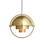 Multi-Lite pendant light arranged for sculptural indirect light in a living space