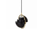 Multi-Lite pendant light in a chrome finish reflecting the surrounding room