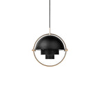 Multi-Lite pendant light in a chrome finish reflecting the surrounding room