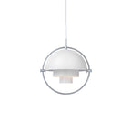 Multi-Lite pendant light shown from below highlighting the adjustable shade halves