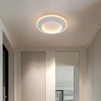 Tiered Circular Ceiling Light In Metal, 12-Inch Flush Mount