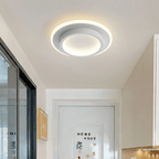 Tiered Circular Ceiling Light In Metal, 12-Inch Flush Mount
