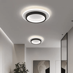Tiered Circular Ceiling Light In Metal, 12-Inch Flush Mount