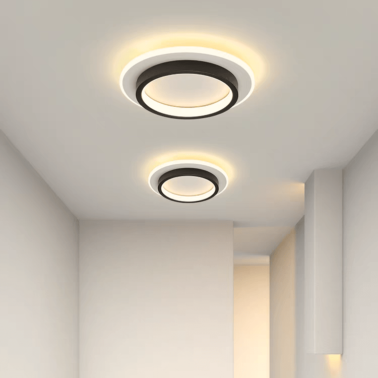Tiered Circular Ceiling Light In Metal, 12-Inch Flush Mount