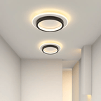 Tiered Circular Ceiling Light In Metal, 12-Inch Flush Mount