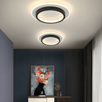 Tiered Circular Ceiling Light In Metal, 12-Inch Flush Mount