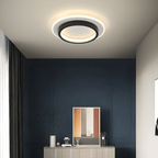 Tiered Circular Ceiling Light In Metal, 12-Inch Flush Mount