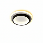 Tiered Circular Ceiling Light In Metal, 12-Inch Flush Mount