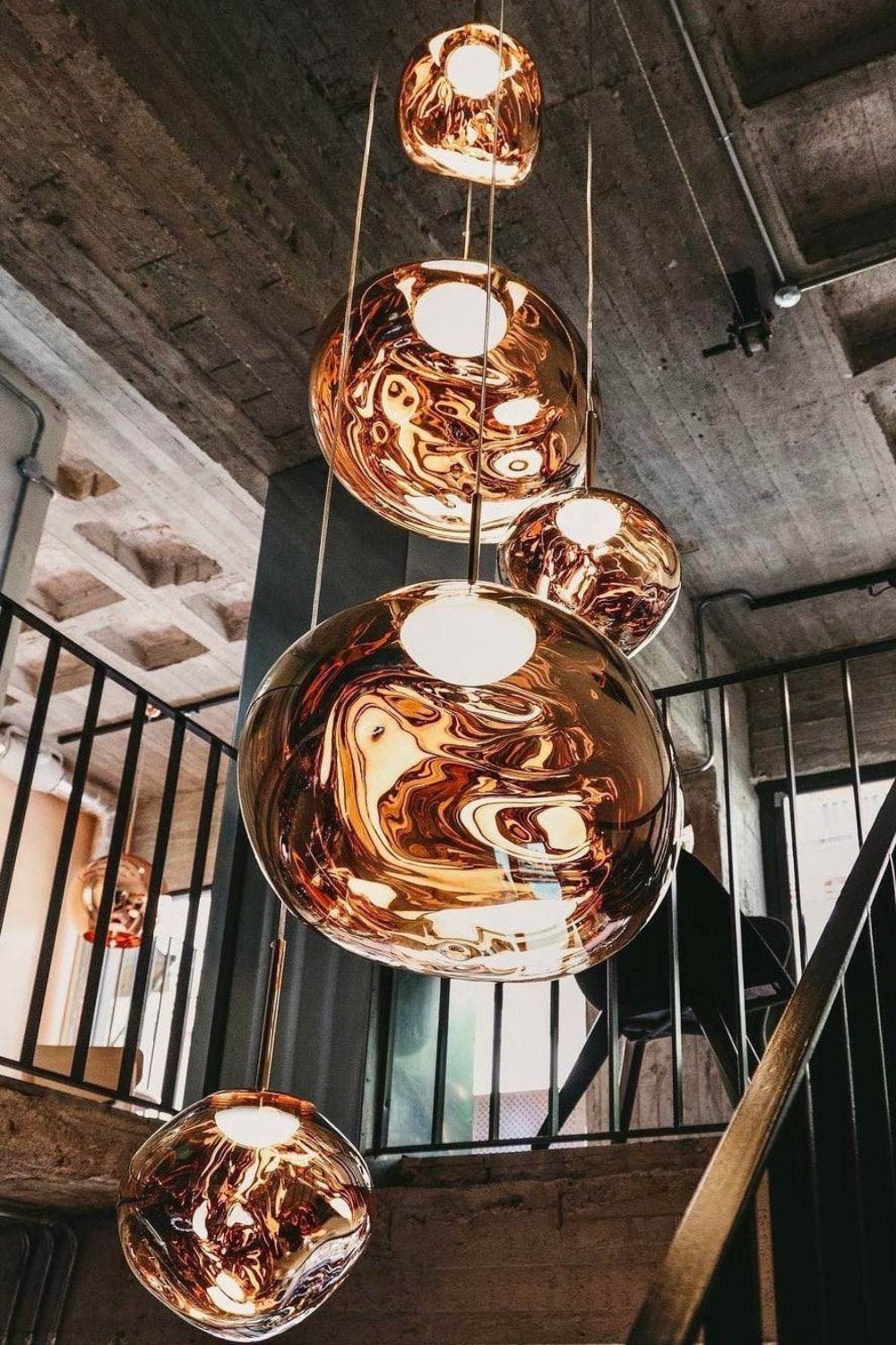 Pendellampe, moderne lava smeltet skærm, spejleffekt, E26 / E27, IP44