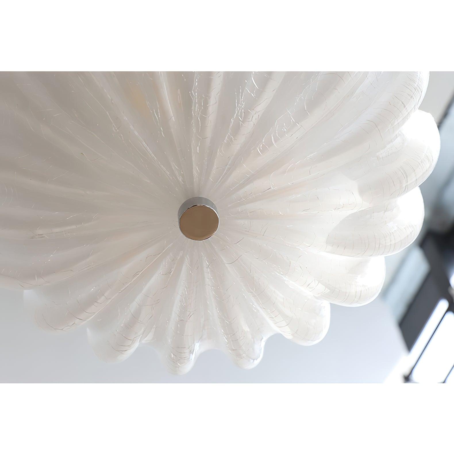 Murano Glass Flush Ceiling Light installed in a styled room