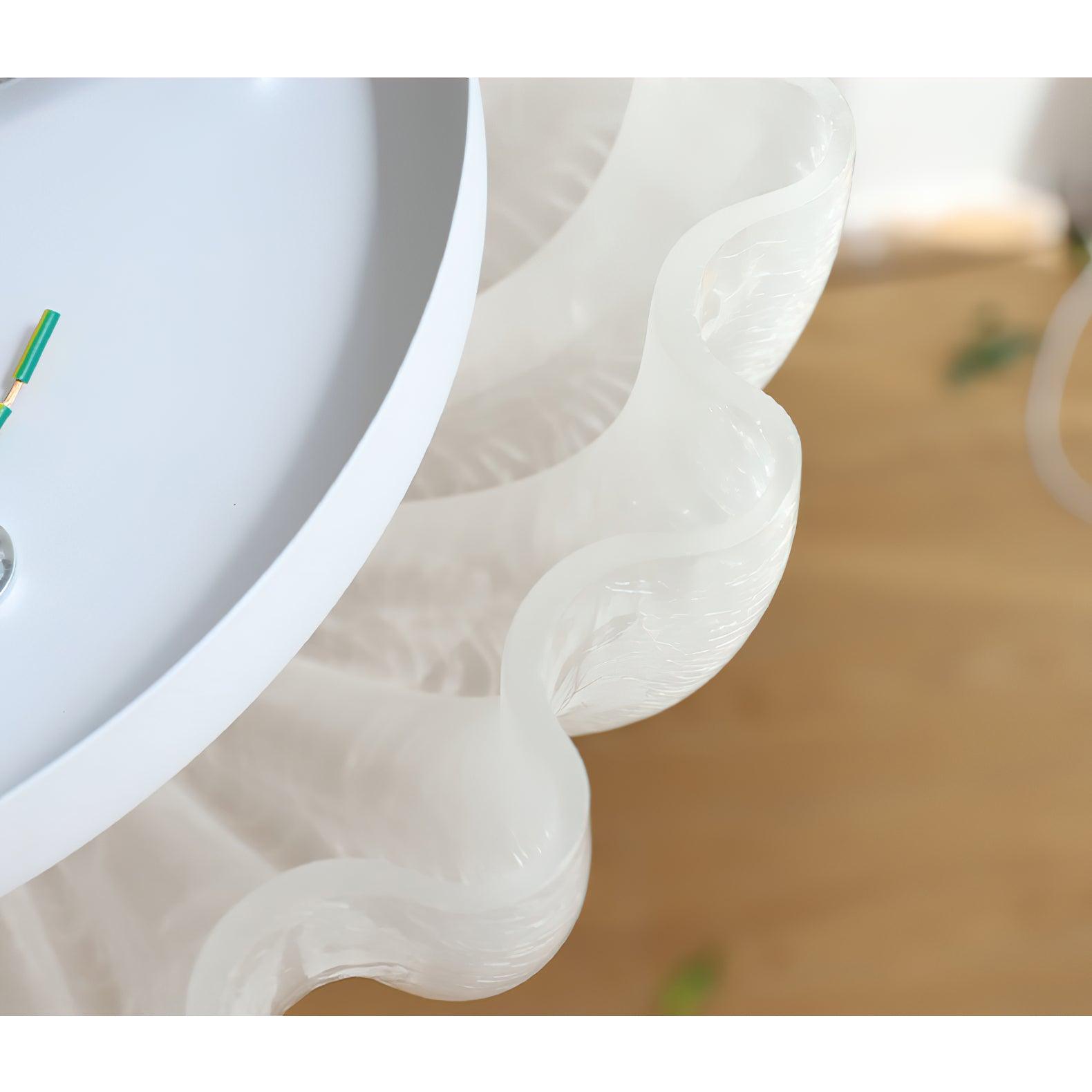 Murano Glass Flush Ceiling Light glowing detail