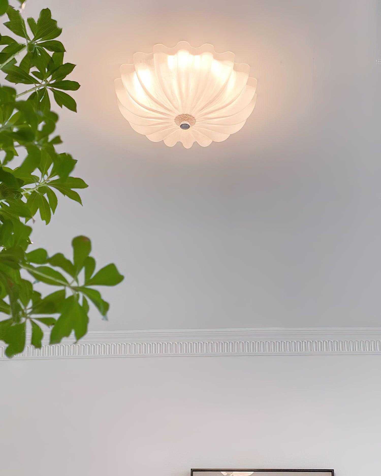 Murano Glass Flush Ceiling Light glass texture close detail