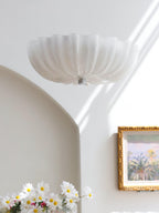 Murano Glass Flush Ceiling Light overhead in a living space