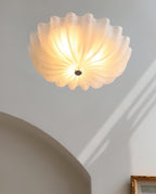 Murano Glass Flush Ceiling Light in a warm interior scene