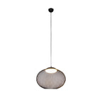 Pendant Light, Latticed Iron Mesh Shade, Black or White, Integrated LED