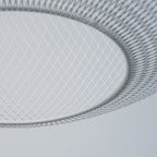 Pendant Light, Latticed Iron Mesh Shade, Black or White, Integrated LED