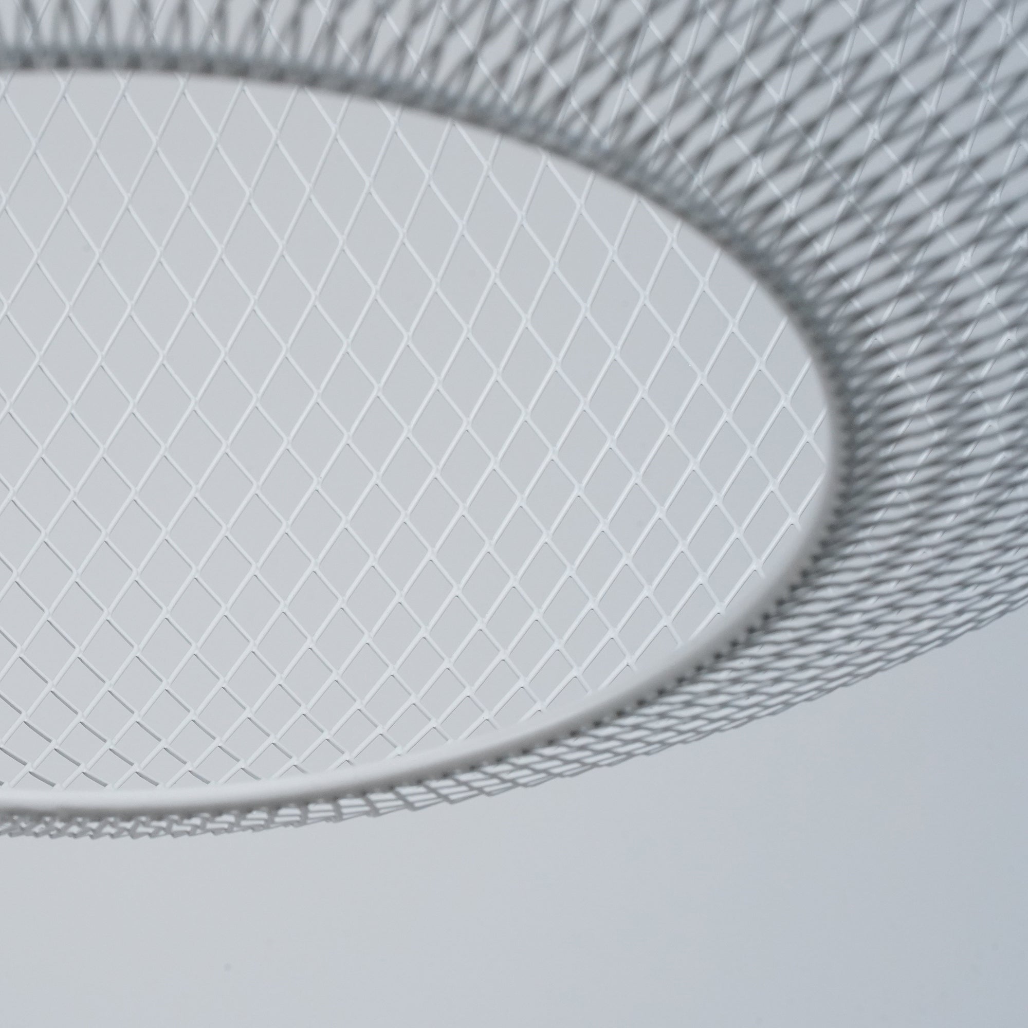 Pendant Light, Latticed Iron Mesh Shade, Black or White, Integrated LED