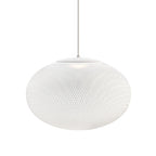 Pendant Light, Latticed Iron Mesh Shade, Black or White, Integrated LED