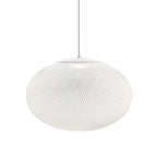 Mesh pendant light close detail of the iron lattice