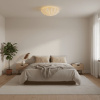 Nelson Bubble ceiling lamp hung in a cluster at staggered heights in an interior