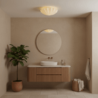 Nelson Bubble ceiling lamp hung in a cluster at staggered heights in an interior