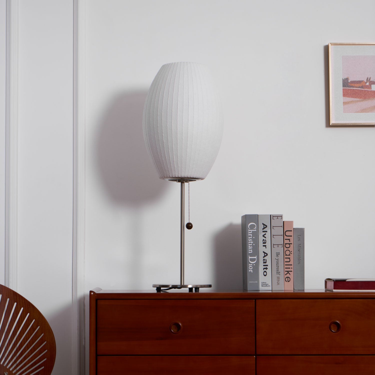 Faux silk bubble table lamp shown against a clean neutral backdrop